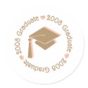College Graduate 2008 Pink Brown stickers