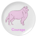 Collie Courage Cancer Awareness Plate