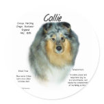 Collie (rough merle) History Design stickers