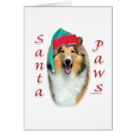 Collie (rough) Santa Paws Card