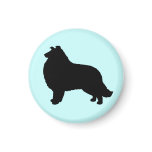 Collie Silhouette magnets