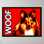 Collie WOOF Poster