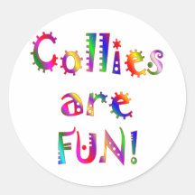 Collies are Fun Round Sticker