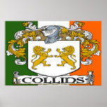 Collins Coat of Arms Poster Print