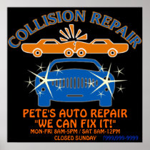 Collision Auto Repair Business Poster