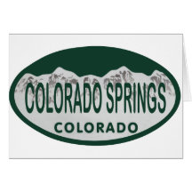 Colo Spgs license oval Card