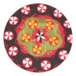 Coloful Antique Tribal  Turkish Textiles Stickers