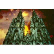 Cologne Cathedral with sun Cut Out