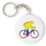 Colombia cyclist Colombian flag bicycle gear keychains