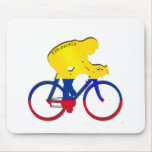 Colombia cyclist Colombian flag bicycle gear mousepads