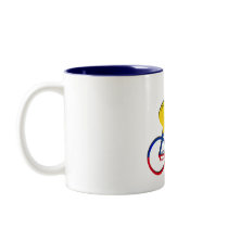 Colombia cyclist Colombian flag bicycle gear Mugs