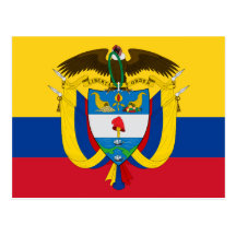 colombia emblem post card