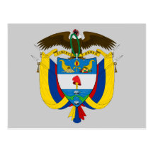 colombia emblem post cards