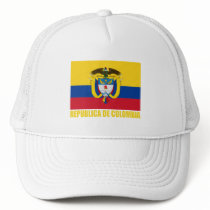 Colombia Flag & Coat of Arms Mesh Hat
