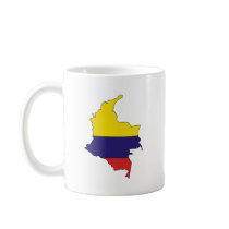 Colombia Flag Map full size Mugs