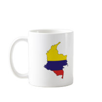 Colombia flag map coffee mug