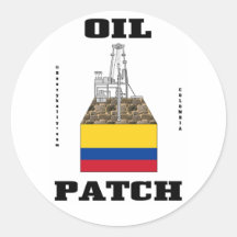 Colombia Oil Patch Sticker,Colombian Flag,Oil