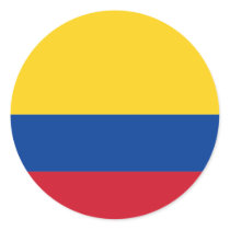 colombia round sticker