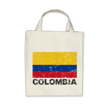 Colombia Vintage Flag Canvas Bag