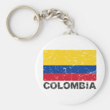 Colombia Vintage Flag Keychains