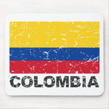 Colombia Vintage Flag Mouse Pad