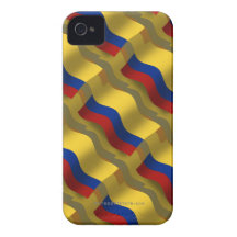 Colombia Waving Flag iPhone 4 Case-Mate Cases