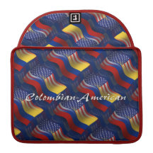 Colombian-American Waving Flag Sleeve For MacBook Pro