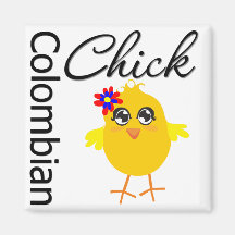 Colombian Chick Fridge Magnet