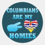 Colombians are my Homies Round Sticker