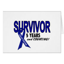 Colon Cancer 5 Year Survivor Greeting Card