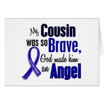 Colon Cancer ANGEL 1 Cousin (Male) Card