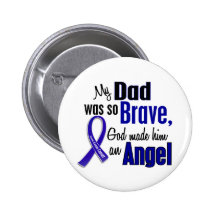 Colon Cancer ANGEL 1 Dad Pinback Buttons
