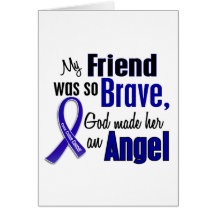 Colon Cancer ANGEL 1 Friend (Female) Cards