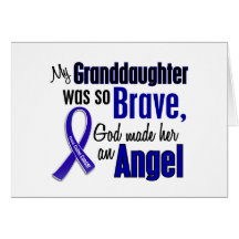 Colon Cancer ANGEL 1 Granddaughter Card