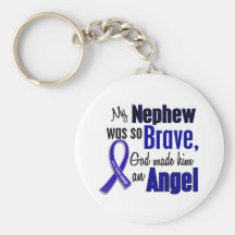 Colon Cancer ANGEL 1 Nephew Keychain