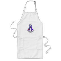 Colon Cancer Awareness FLOWER RIBBON 1 Apron