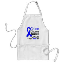 Colon Cancer Awareness Month Ribbon Apron