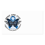 Colon Cancer Butterfly Tribal 2 business cards