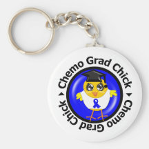 Colon Cancer Chemo Grad Chick Key Chain