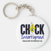 Colon Cancer Chick Interrupted Key Chain
