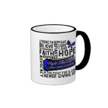 Colon Cancer Collage - Fight Like a Girl Mug