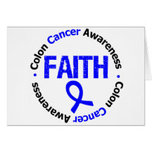 Colon Cancer Faith Greeting Card