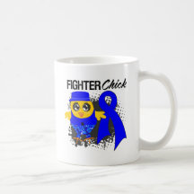 Colon Cancer Fighter Chick Grunge Coffee Mugs