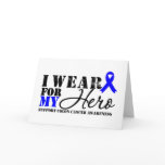 Colon Cancer Hero Blue Ribbon Greeting Cards