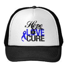 COLON CANCER Hope Love Cure Gifts Hat