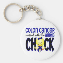 Colon Cancer Messed With The Wrong Chick Keychain