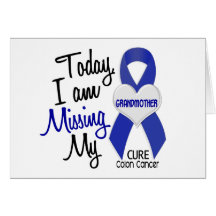Colon Cancer MISSING MY GRANDMOTHER Card