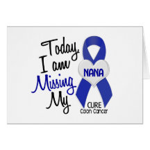 Colon Cancer MISSING MY NANA Greeting Card