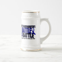 Colon Cancer MY BATTLE TOO 1 Granddaughter Coffee Mug