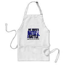 Colon Cancer MY BATTLE TOO 1 Wife Apron